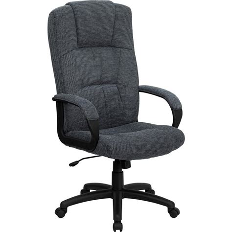 Many of our fabric office chairs are hard wearing polyester, so will last a long time in terms of abrasion and colourfastness to light. Flash Furniture High Back Gray Fabric Executive Swivel ...