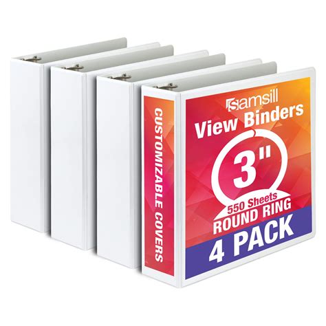 Buy Samsill Economy 3 Inch 3 Ring Binder Made In The Usa Round Ring
