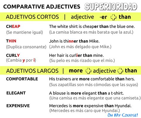 15 Ejemplos De Adjetivos Comparativos Y Superlativos En Ingles Images