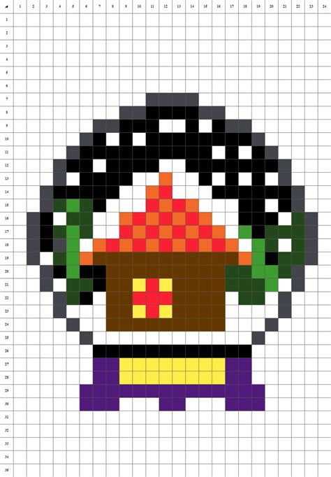 Voir cette épingle et d'autres images dans pixel art par leroy. Boule à neige • Noël • Pixel Art