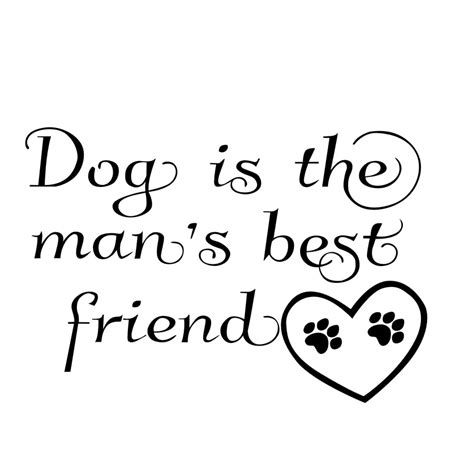 Dog Is The Mans Best Friend Vinyl Wall Stickers Dog Paw Pet Shop