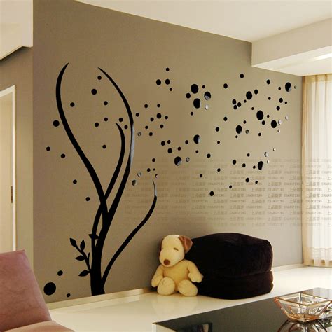 Free Shipping 3d Stars Acrylic Mirror Wall Stickers Living