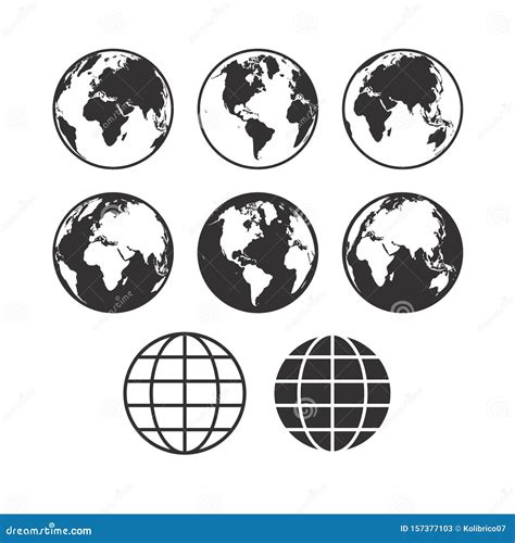 iconos de mapa del mundo de los vectores iconos de globo conjunto de 8296 the best porn website