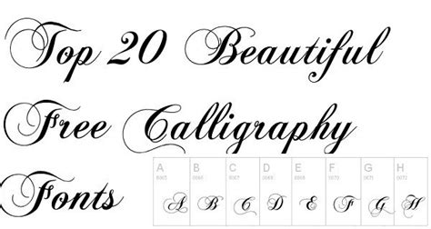 Below you can see preview popular calligraphy fonts. Top 20 Beautiful Free Calligraphy Fonts - Lava360