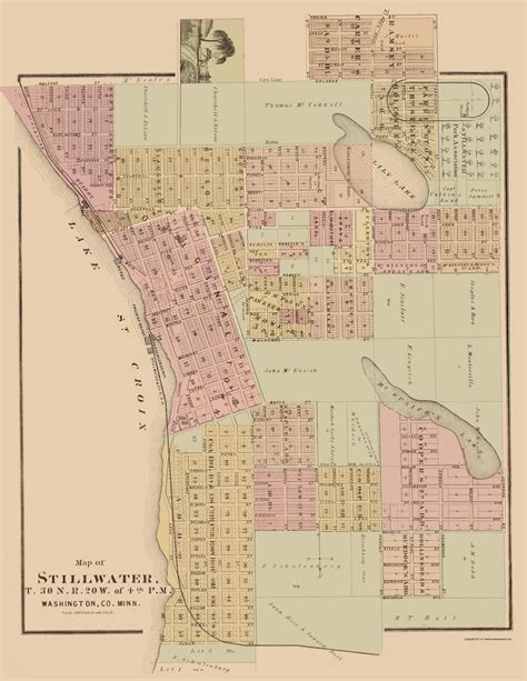 Historic City Maps Stillwater Minnesota Landowner Map Mn By Andreas