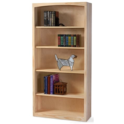 Archbold Furniture Pine Bookcases Solid Pine Bookcase With 4 Open