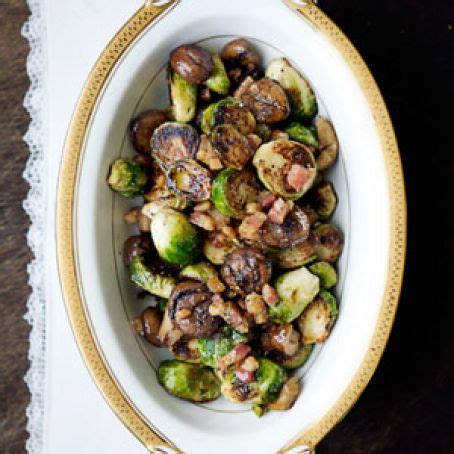 How to make roasted brussels sprouts with maple syrup. Vegetable Side: Roasted Maple Brussel Sprouts with Pancetta & Chestnuts Recipe - (4.5/5)