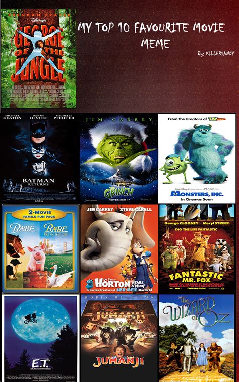 I remember when i was a kid, my parents bought me and my sister a set of disney book story, as far as i can we love to watch disney films on tv, too! My Top 10 Favorite Movies by Ezmanify on DeviantArt