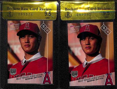 Ohtani rookie cards are some of the hottest cards in all the sports card hobby. Lot Detail - Lot of (2) 2017 Shohei Ohtani Topps Now Rookie Cards - Raw Graded BGS 9.5 Gem Mint