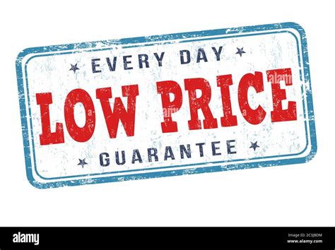 Illustration Of A Red And Blue Sign Saying Everyday Low Price