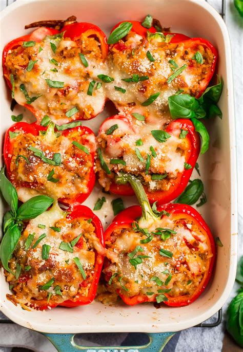 italian stuffed peppers {easy and healthy}