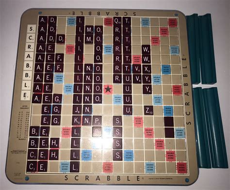 Vintage Scrabble Deluxe Edition Board Game W Turntable Selchow