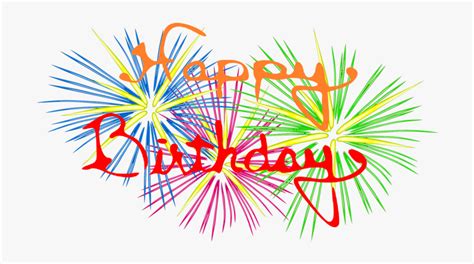 Bday And Fireworks Happy Birthday Fireworks Clipart Hd
