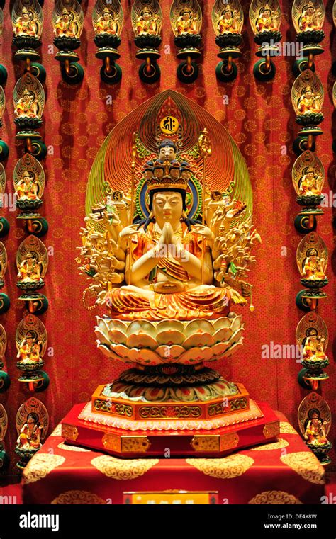 Buddhist Artifacts At The Buddha Tooth Relic Temple And Museum
