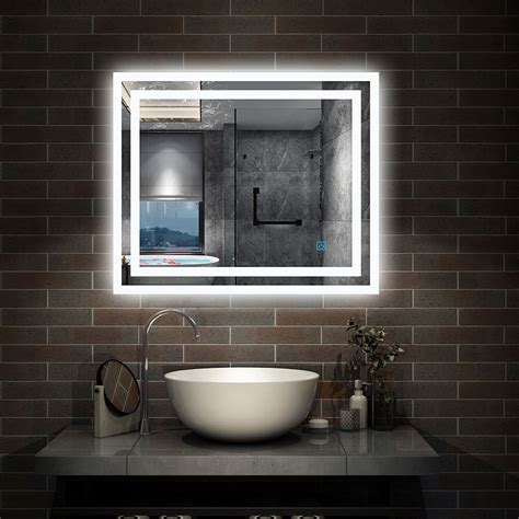 Illuminated Led Bathroom Mirror Sensitive Touch Demister Pad Heated Wall Mounted Ebay