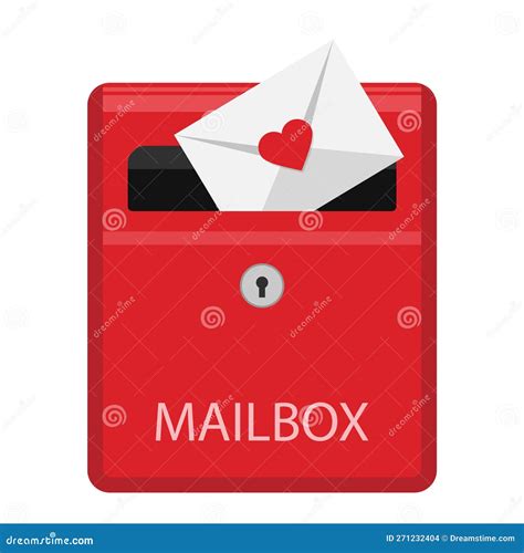 Mail Box with Letter Icon. Mailbox Envelope Correspondence Postal Mail
