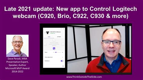 Late 2021 Update New App To Control Logitech Webcam C920 Brio C922