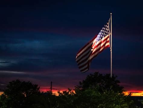 American Flag Sunset Stock Photos Pictures And Royalty Free Images Istock
