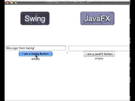 Swing Javafx Usage Of Jfxpanel Youtube