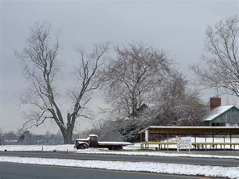 Trees Farmers Market And Wagon In Snow Outline Smithsonian Photo