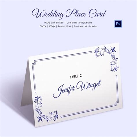 38 Wedding Place Card Templates