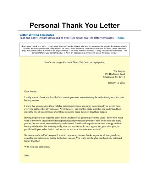 Printable Personal Letter Templates Make Writing Heartfelt Messages