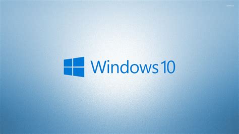 Free Download Windows 10 Blue Text Logoon Light Blue Wallpaper Computer