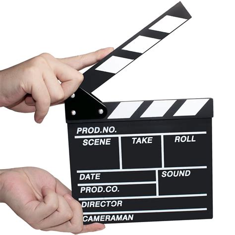 Veewon Wooden Director Action Sign Prop Film Movie Clapper Board