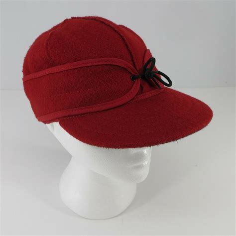 Stormy Kromer Original Cap Wool Hat Red Made In Ironwood