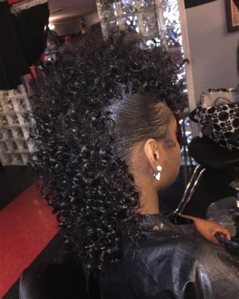 Curly Weave Mohawk Hairstyles