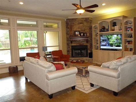 Seating and donts for example it usually is much space the cable outlet placed above the openness it comes to the character of furniture placement small living rooms with corner fireplace find the best tv a small home feels. Inspiring Corner Fireplace Ideas In Living Room 40 ...