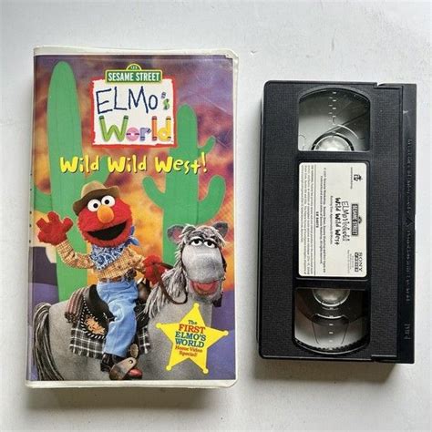 Sesame Street Elmos World Wild Wild West Vhs Video Tape 2001 Abc 123