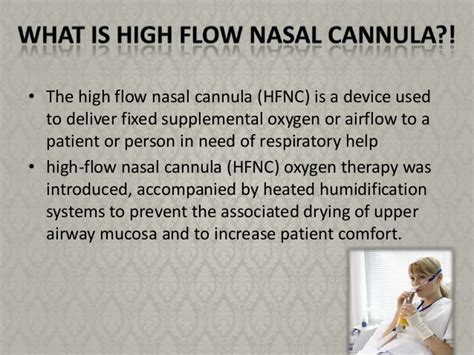 Thoracic and respiratory 1 comment the use of heated and. High flow nasal cannula (hfnc) by Tarfa Al-Sabhan