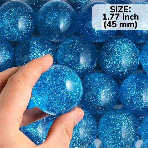 Buy Glitter Hi Bounce Balls Blue 45 Mm Entervending