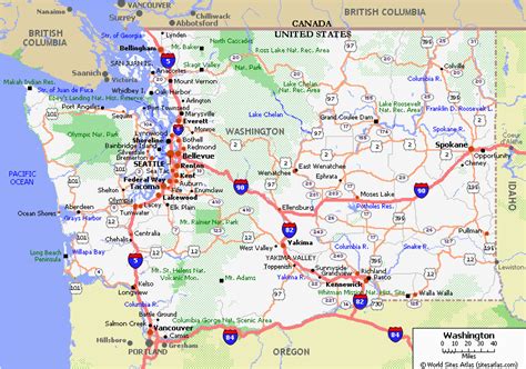 Map Of Oregon And Washington State Secretmuseum