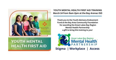Youth Mental Health First Aid Certification Training At The Bay Arenac