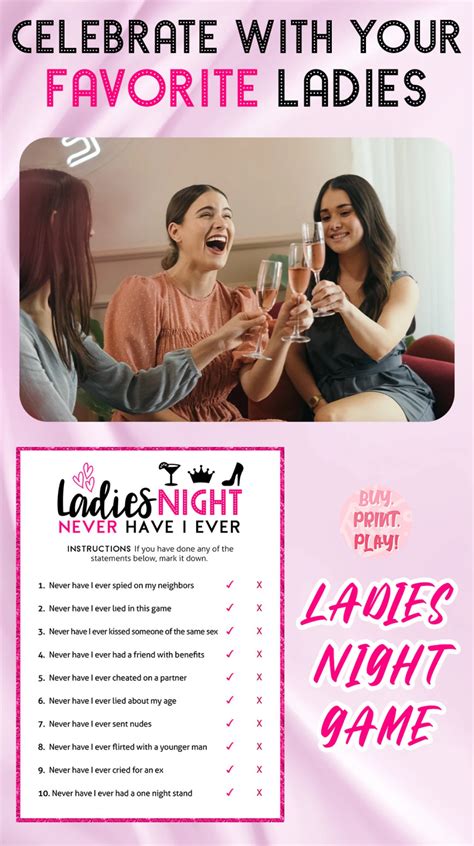 Ladies Night Games Never Have I Ever Printable Game Etsy In 2022 Ladies Night Games Ladies