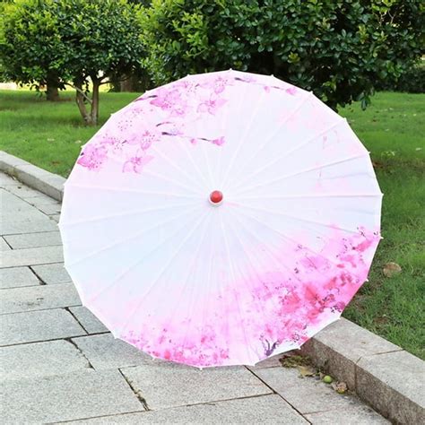 Umitay Chinese Silk Cloth Umbrella Classical Style Decorative Umbrella Oil Paper Umbrel
