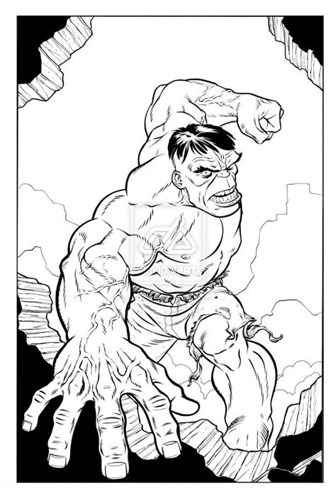 Dibujos para pintar del increíble Hulk. Dibujos para colorear de Hulk