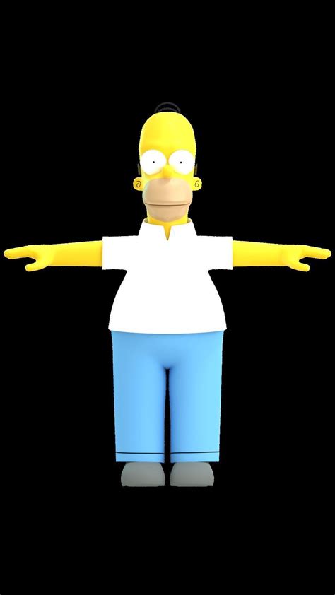 Homer Simpson 3d Rigged Cgtrader