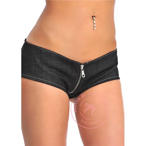 Free Shipping New Summer Sexy High Quality Jeans Zipper Low Waist Women Black Denim Mini Shorts