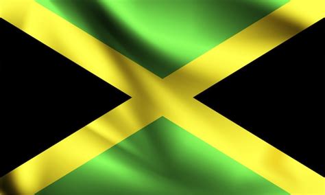 Premium Vector Jamaica Flag Blowing In The Wind