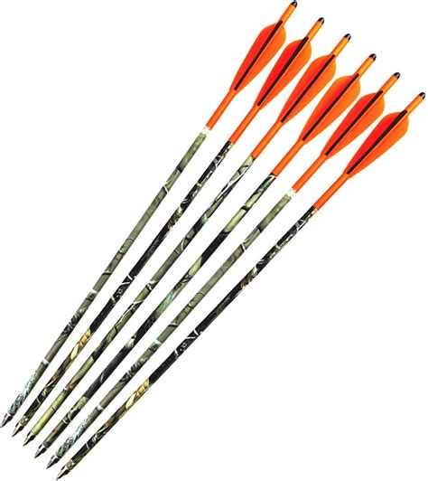 Letszhu Mix Carbon Crossbow Bolts Arrows With 4 Inch