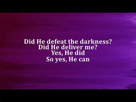 Yes He Can Cain Instrumental With Lyrics Youtube