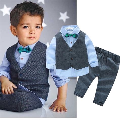 Fashion Kids Clothes Baby Boy Clothes Sets Gentleman Suit Toddler Boys