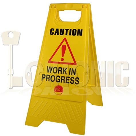 Professional Caution A Frame Safety Warning Sign Work In Progress 610 X