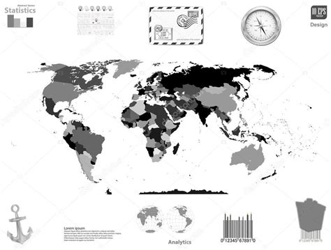 Mappa Politica Del Mondo Vettoriale Stock Di Mertsalovvw