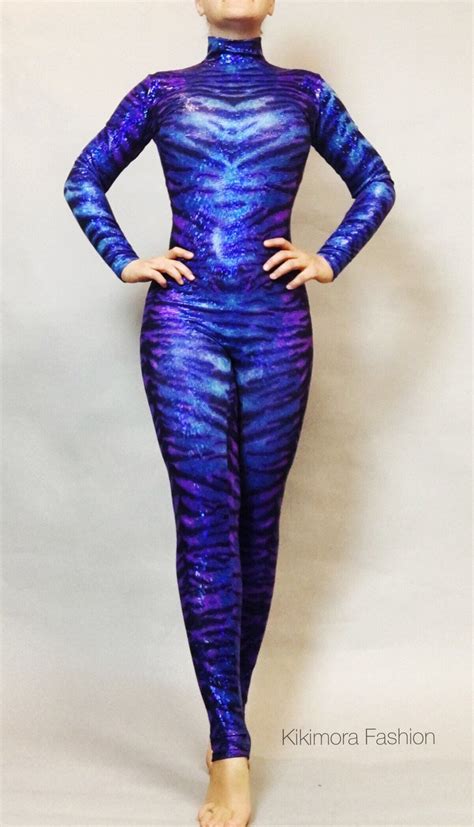 Avatar Blue Catsuit Bodysuit Costume For Halloween Dancers Etsy Canada Bodysuit Costume