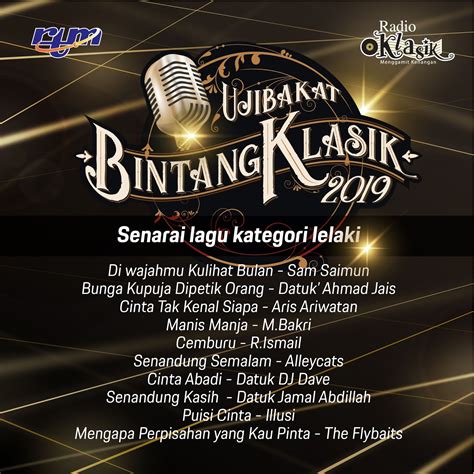 Selain itu lagu wajib nasional juga merupakan kumpulan dari. SESI UJI BAKAT BINTANG KLASIK 2019 KEMBALI BERMULA 27 ...