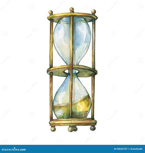 Illustration Of Antique Hourglass Stock Illustration Illustration Of